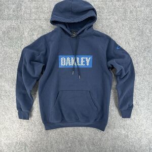 Oakley Hoodie Mens Medium Long Sleeve Logo Pullover Blue